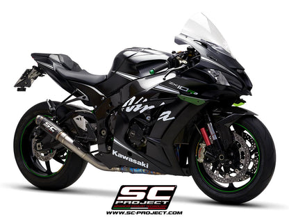 KAWASAKI NINJA ZX-10R - RR (2016 - 2020) GP70-R Muffler, Carbon fibre, with Titanium end cap, with de-cat link pipe