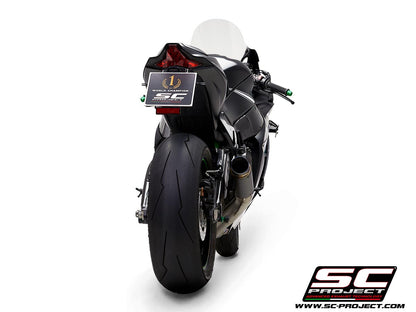 KAWASAKI NINJA ZX-10R - RR (2016 - 2020) GP70-R Muffler, Carbon fibre, with Titanium end cap, with de-cat link pipe