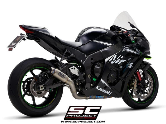 KAWASAKI NINJA ZX-10R - RR (2016 - 2020) GP70-R Muffler, Titanium, with Titanium end cap, with de-cat link pipe