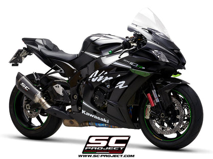 KAWASAKI NINJA ZX-10R - RR (2016 - 2020) SC1-R Muffler, Carbon fibre, with Carbon fibre end cap, for original catalyst