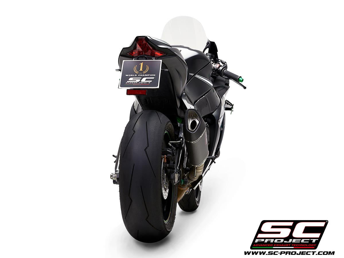 KAWASAKI NINJA ZX-10R - RR (2016 - 2020) SC1-R Muffler, Carbon fibre, with Carbon fibre end cap, for original catalyst