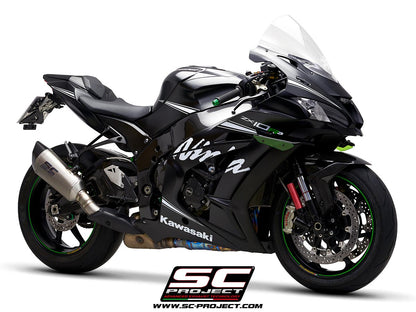 KAWASAKI NINJA ZX-10R - RR (2016 - 2020) SC1-R Muffler, Titanium, with Carbon fibre end cap, for original catalyst