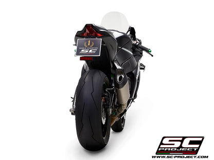 KAWASAKI NINJA ZX-10R - RR (2016 - 2020) SC1-R Muffler, Titanium, with Carbon fibre end cap, for original catalyst