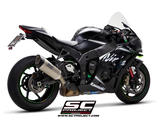KAWASAKI NINJA ZX-10R - RR (2016 - 2020) SC1-R Muffler, Titanium, with Carbon fibre end cap, for original catalyst