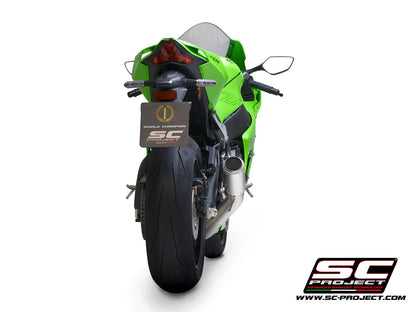 KAWASAKI NINJA ZX-10R - RR (2021-2025) CR-T Muffler, titanium, with titanium end cap, with de-cat link pipe