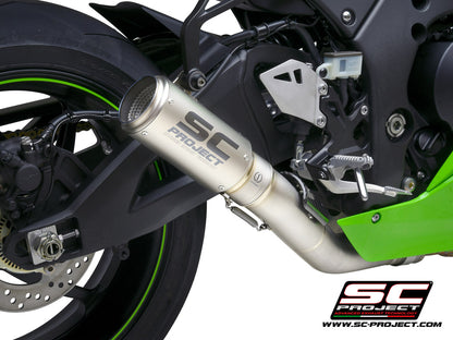 KAWASAKI NINJA ZX-10R - RR (2021-2025) CR-T Muffler, titanium, with titanium end cap, with de-cat link pipe