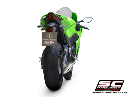 KAWASAKI NINJA ZX-10R - RR (2021-2025) S1 Muffler, titanium, with carbon fibre end cap, with de-cat link pipe