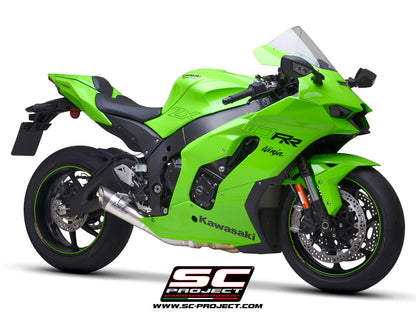 KAWASAKI NINJA ZX-10R - RR (2021-2025) S1 Muffler, titanium, with carbon fibre end cap, with de-cat link pipe
