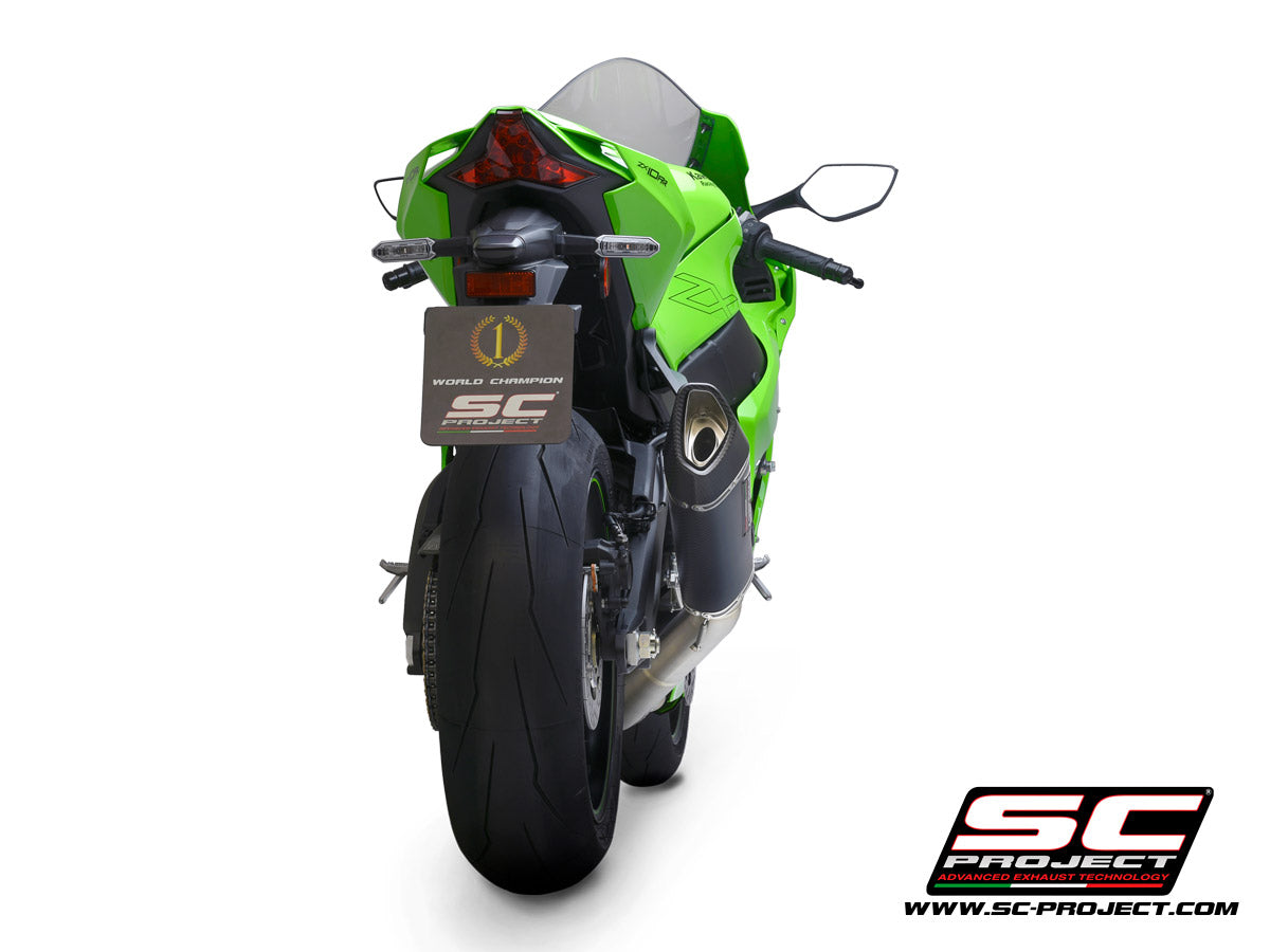 KAWASAKI NINJA ZX-10R - RR (2021-2025) SC1-R Muffler, carbon fibre, with carbon fibre end cap, with de-cat link pipe
