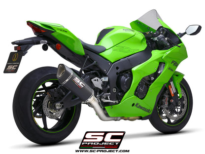 KAWASAKI NINJA ZX-10R - RR (2021-2025) SC1-R Muffler, carbon fibre, with carbon fibre end cap, with de-cat link pipe