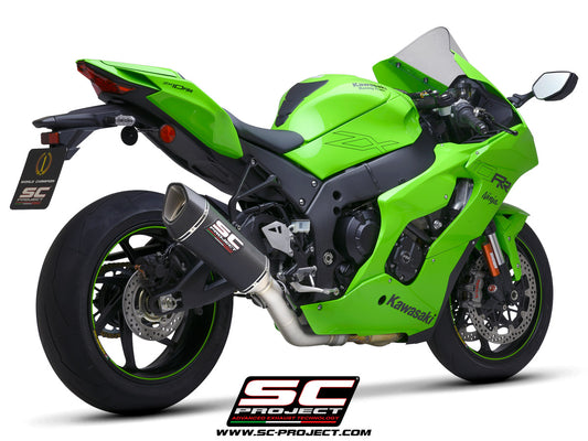 KAWASAKI NINJA ZX-10R - RR (2021-2025) SC1-R Muffler, carbon fibre, with carbon fibre end cap, with de-cat link pipe