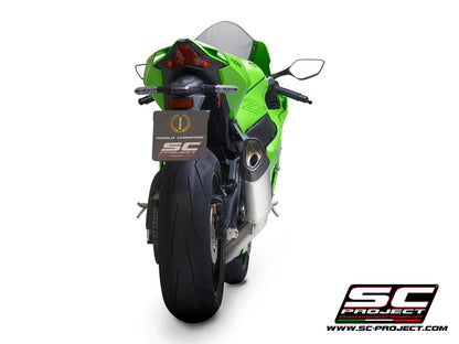 KAWASAKI NINJA ZX-10R - RR (2021-2025) SC1-R Muffler, titanium, with carbon fibre end cap, with de-cat link pipe