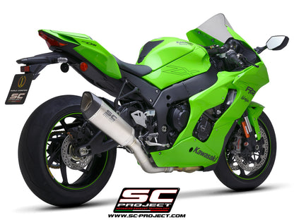 KAWASAKI NINJA ZX-10R - RR (2021-2025) SC1-R Muffler, titanium, with carbon fibre end cap, with de-cat link pipe