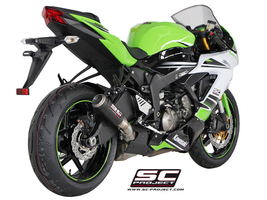 KAWASAKI NINJA ZX-6R 636 (2013 - 2017) CR-T Muffler, Carbon fibre