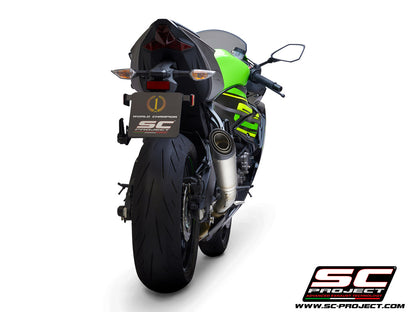 KAWASAKI NINJA ZX-6R 636 (2019-2023) S1 Muffler, Titanium, with Carbon fibre end cap