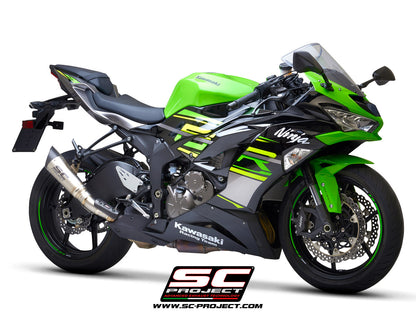 KAWASAKI NINJA ZX-6R 636 (2019-2023) S1 Muffler, Titanium, with Carbon fibre end cap