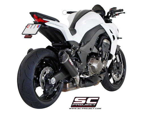 KAWASAKI Z 1000 (2014 - 2016) Pair of conical Mufflers, Carbon fibre