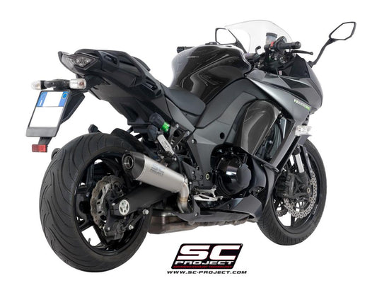 KAWASAKI Z 1000 SX (2017 - 2020) Pair of conical Mufflers, Titanium, with Carbon fibre end cap
