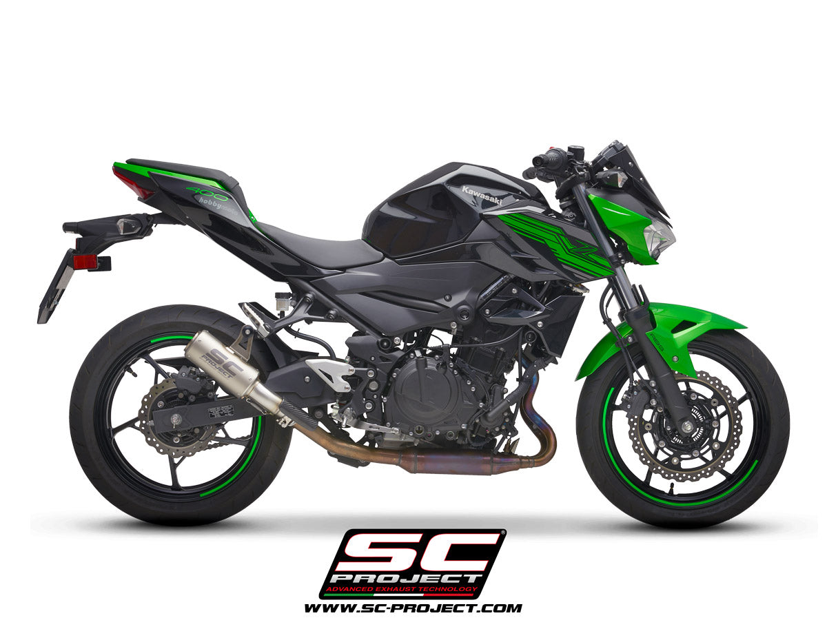 KAWASAKI Z 400 (2019 - 2020) CR-T Muffler, Titanium, with Titanium end cap