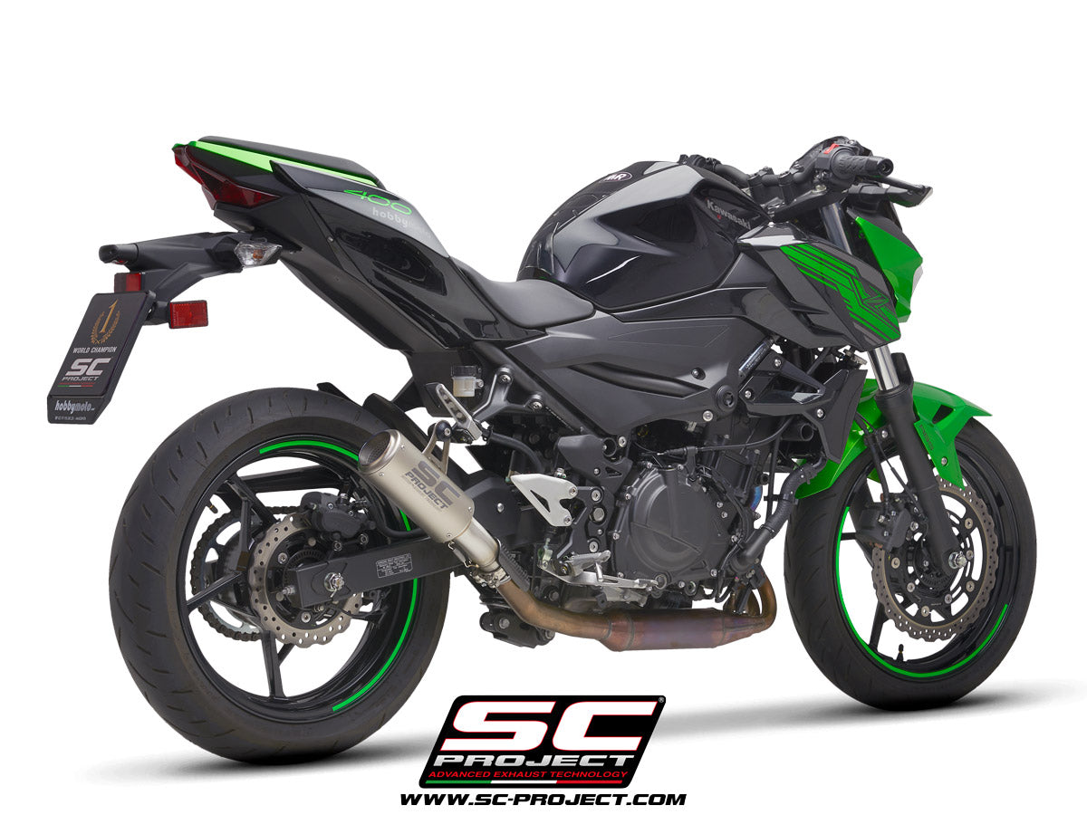 KAWASAKI Z 400 (2019 - 2020) CR-T Muffler, Titanium, with Titanium end cap