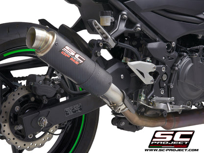 KAWASAKI Z 400 (2019 - 2020) GP-M2 Muffler, Carbon fibre, with CNC machined exit pipe