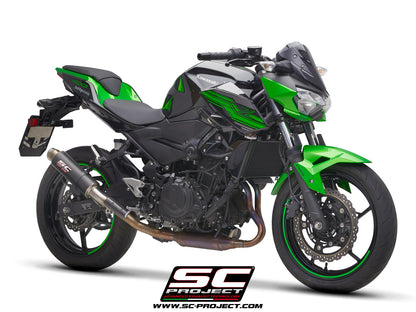 KAWASAKI Z 400 (2019 - 2020) GP-M2 Muffler, Carbon fibre, with CNC machined exit pipe