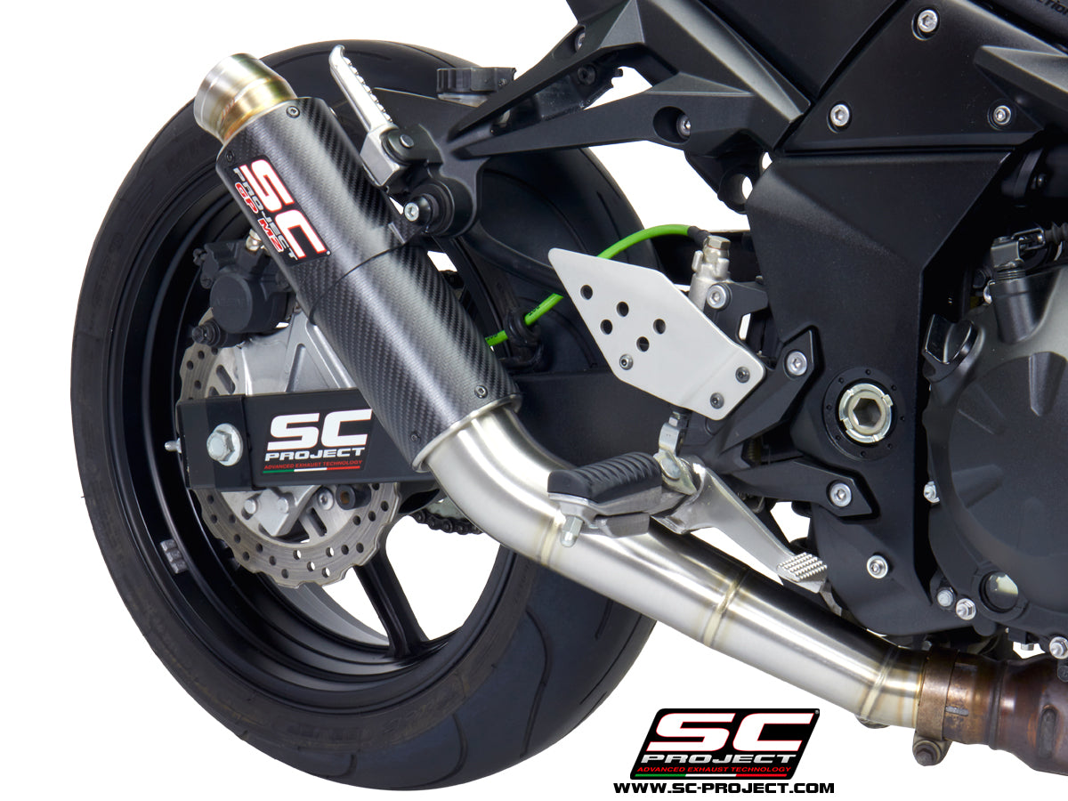 KAWASAKI Z 750 (2007 - 2014) - R GP-M2 Muffler, Carbon fibre, with CNC machined exit pipe