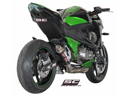 KAWASAKI Z 800 e version (2012 - 2016) GP-M2 Muffler, Carbon fibre, with CNC machined exit pipe