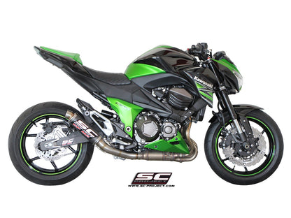 KAWASAKI Z 800 e version (2012 - 2016) GP-M2 Muffler, Carbon fibre, with CNC machined exit pipe
