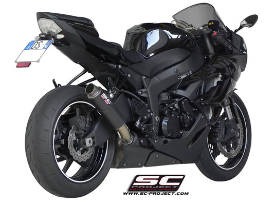 KAWASAKI ZX-6R (2009 - 2012) GP-M2 Muffler, Carbon fibre, with CNC machined exit pipe