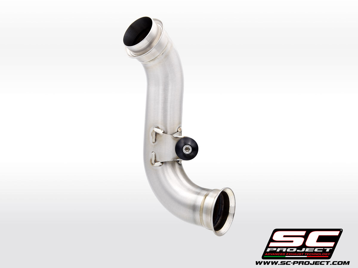 KTM 790 DUKE (2023-2024) De-cat link pipe stainless steel, compatible with specific SC-Project range and OEM exhaust
