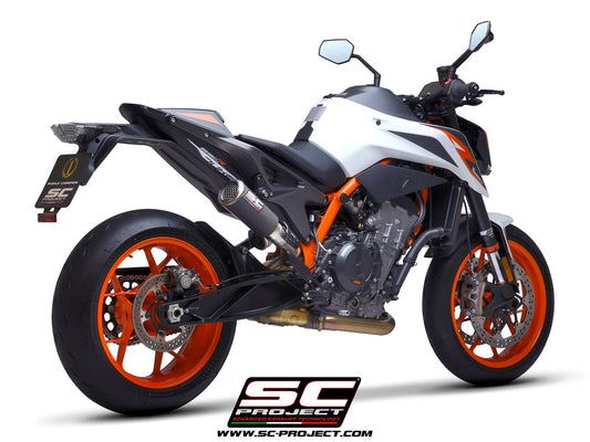 KTM 890 Duke (2020-2023) - Euro 4 CR-T M2 Muffler, carbon fibre, with titanium end cap