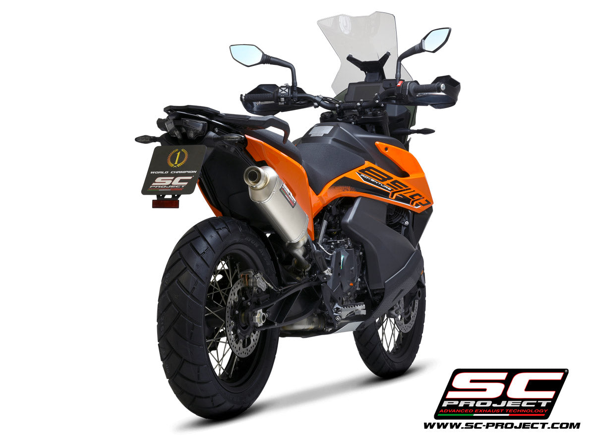 KTM 890 Adventure / 890 Adventure A2 (2021-2024) Rally Raid Muffler, Titanium, with Titanium end cap