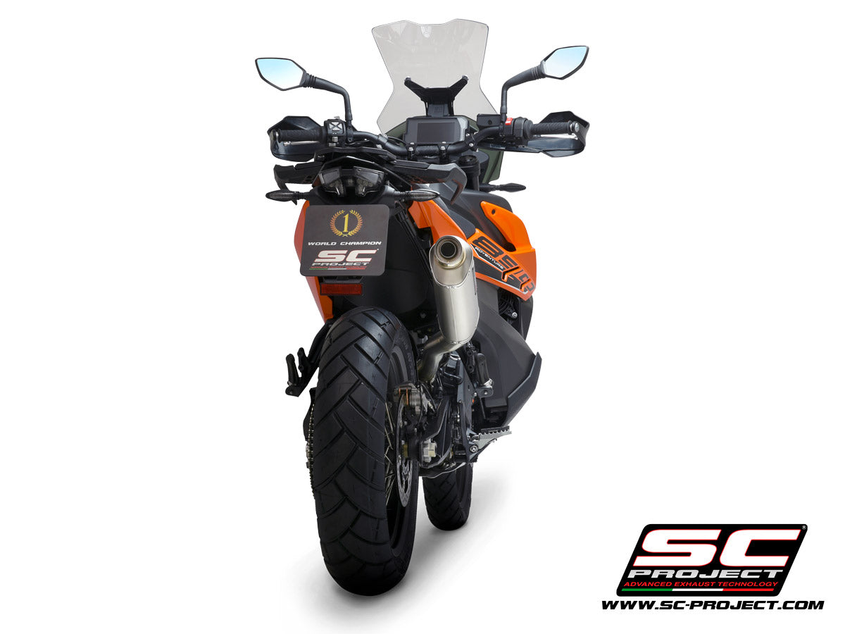 KTM 890 Adventure / 890 Adventure A2 (2021-2024) Rally Raid Muffler, Titanium, with Titanium end cap