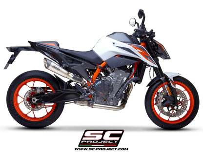 KTM 890 Duke (2020-2023) S1 Muffler, Titanium, with Carbon fibre end cap