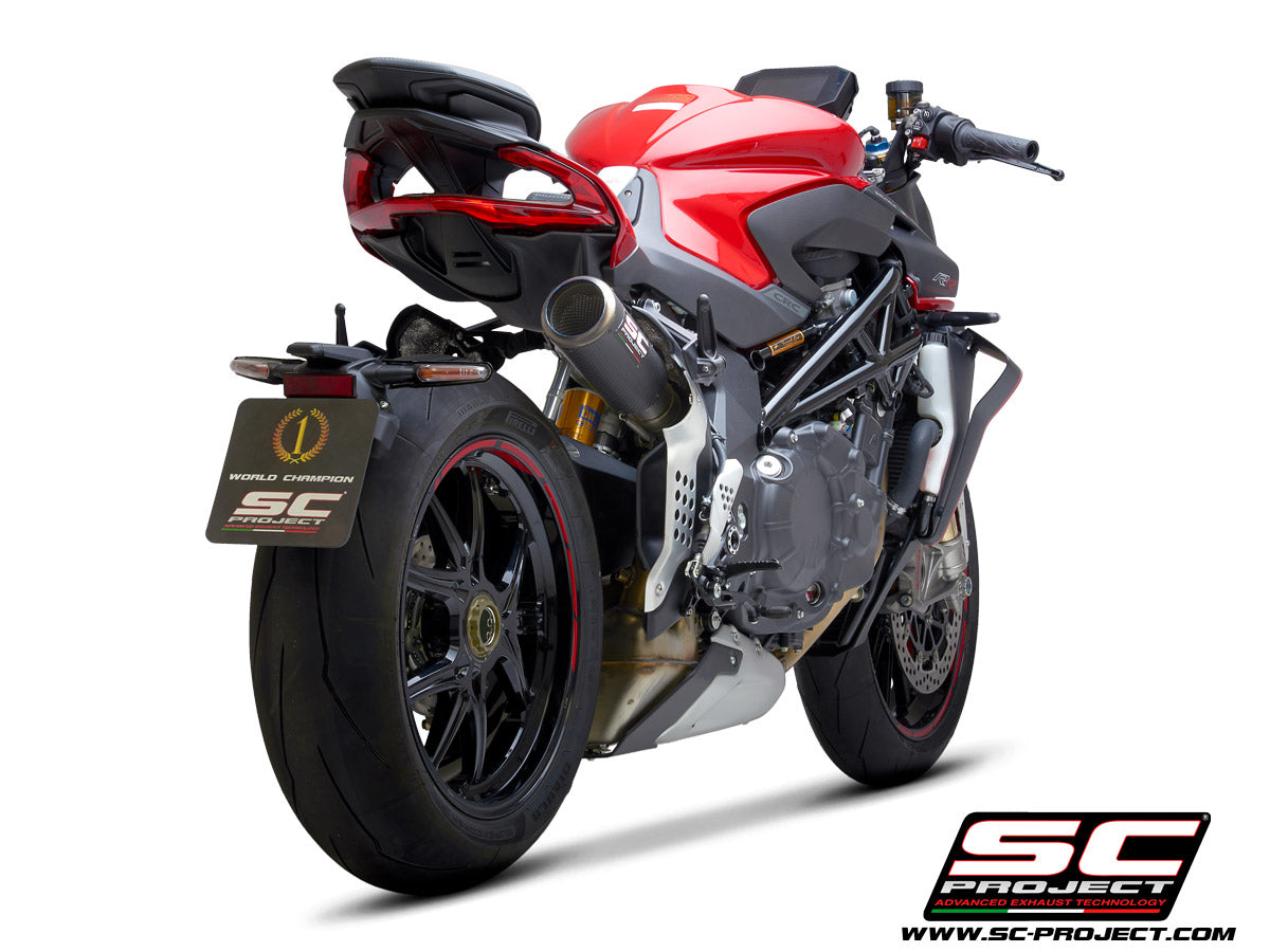 MV AGUSTA BRUTALE 1000 RR - Serie Oro (2019-2024) CR-T M2 mufflers, carbon fibre, with titanium end cap
