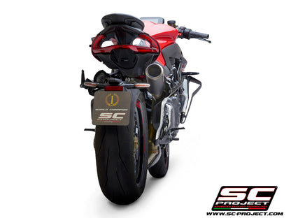 MV AGUSTA BRUTALE 1000 RR - Serie Oro (2019-2024) CR-T M2 mufflers, carbon fibre, with titanium end cap