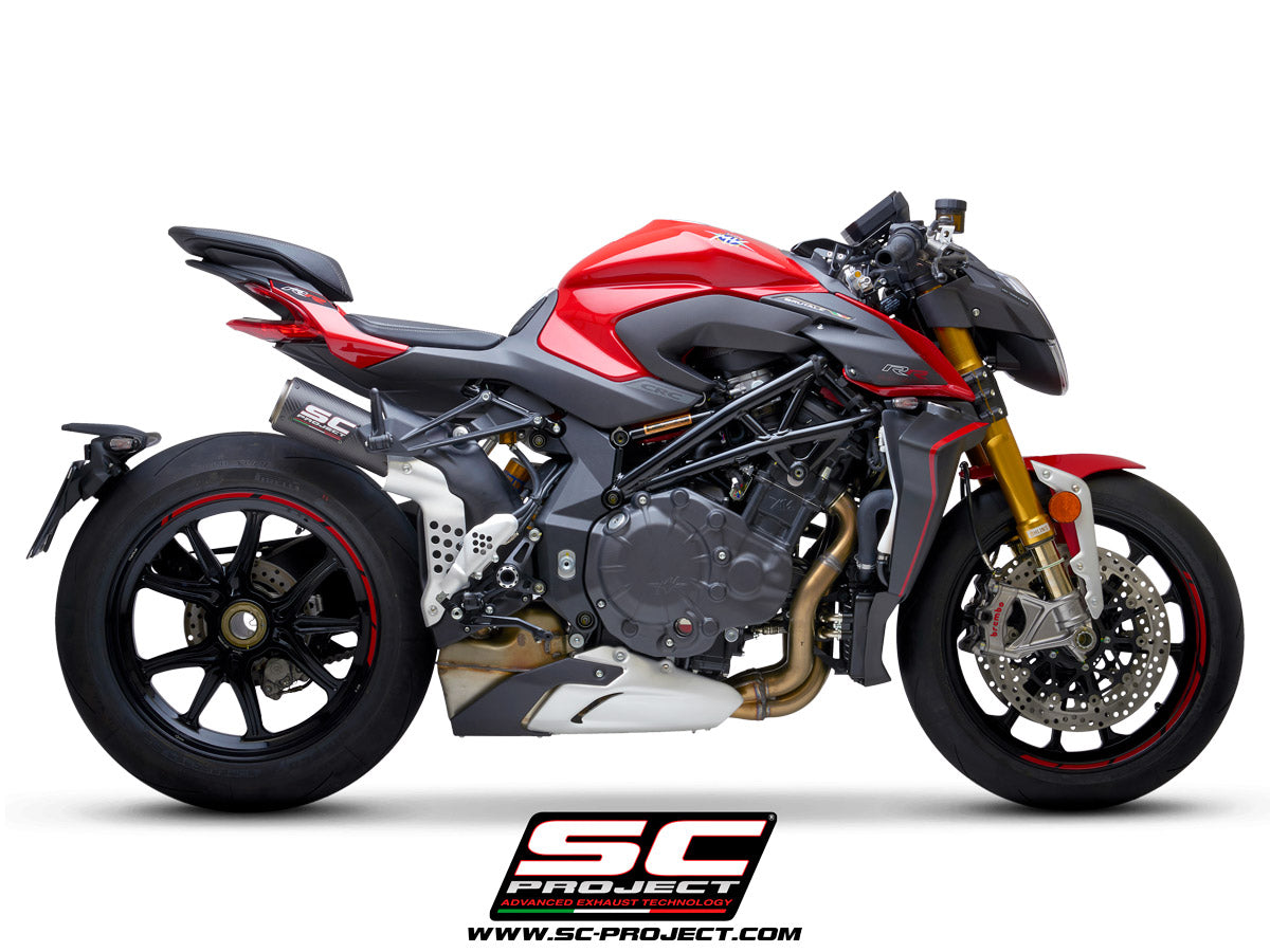 MV AGUSTA BRUTALE 1000 RR - Serie Oro (2019-2024) CR-T M2 mufflers, carbon fibre, with titanium end cap
