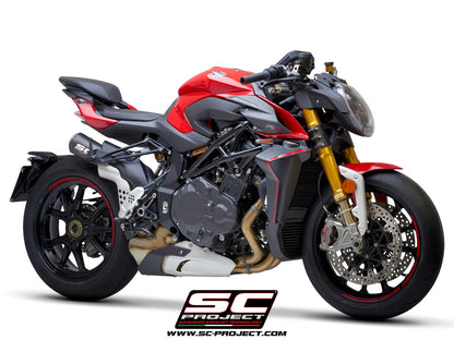 MV AGUSTA BRUTALE 1000 RR - Serie Oro (2019-2024) CR-T M2 mufflers, carbon fibre, with titanium end cap