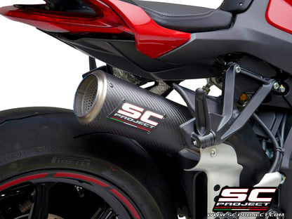 MV AGUSTA BRUTALE 1000 RR - Serie Oro (2019-2024) CR-T M2 mufflers, carbon fibre, with titanium end cap