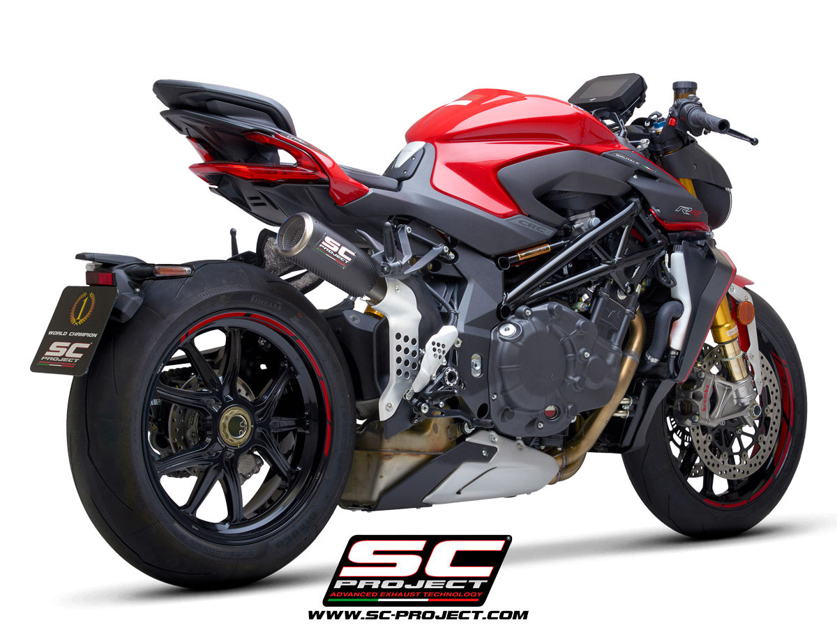 MV AGUSTA BRUTALE 1000 RR - Serie Oro (2019-2024) CR-T M2 mufflers, carbon fibre, with titanium end cap
