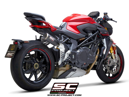 MV AGUSTA BRUTALE 1000 RR - Serie Oro (2019-2024) CR-T M2 mufflers, carbon fibre, with titanium end cap