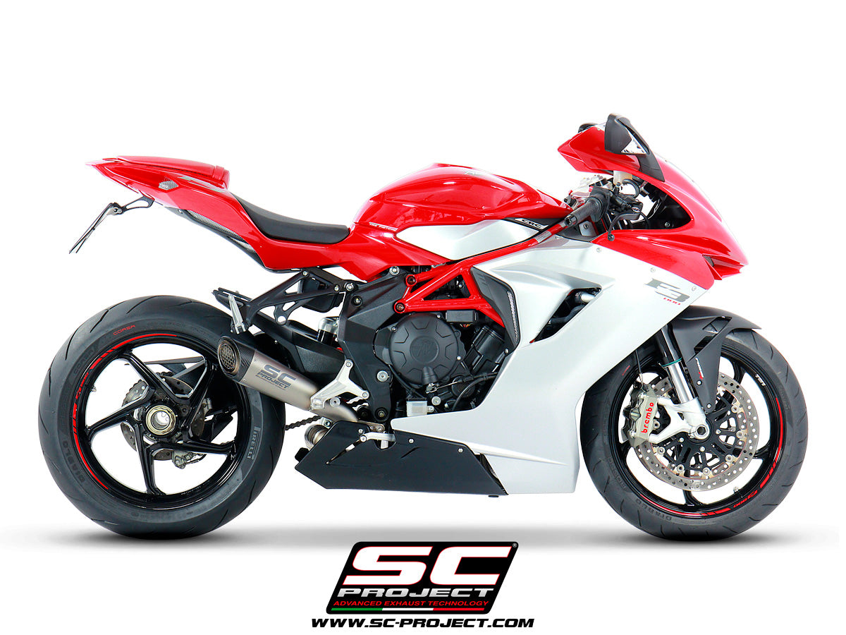 MV AGUSTA F3 675 (2017-2024) - F3 800 (2017-2024) - EAS ABS - RC S1 Muffler, Titanium, with Titanium link-pipe