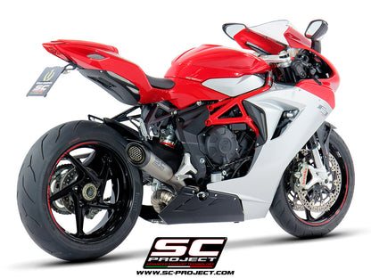 MV AGUSTA F3 675 (2017-2024) - F3 800 (2017-2024) - EAS ABS - RC S1 Muffler, Titanium, with Titanium link-pipe