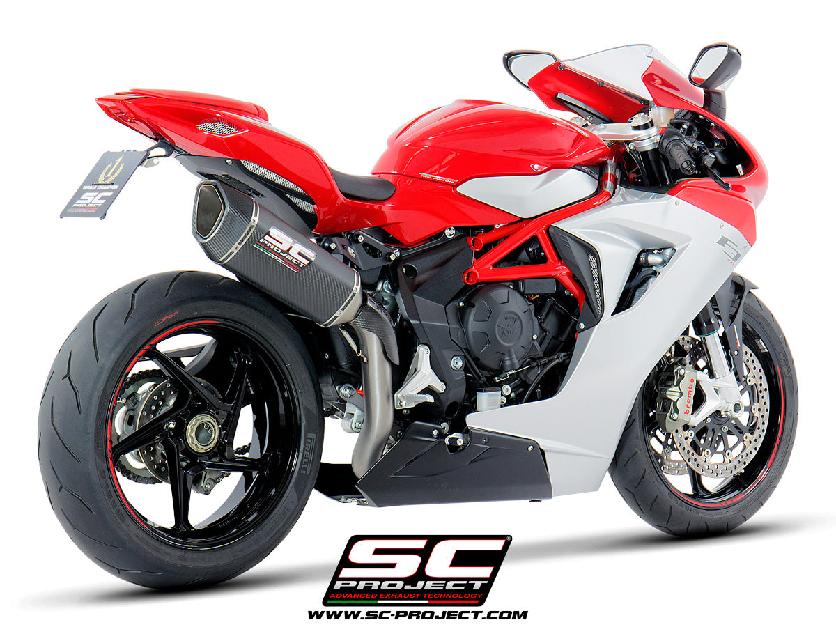 MV AGUSTA F3 675 (2017-2024) - F3 800 (2017-2024) - EAS ABS - RC SC1-R Muffler, high position, Carbon fibre