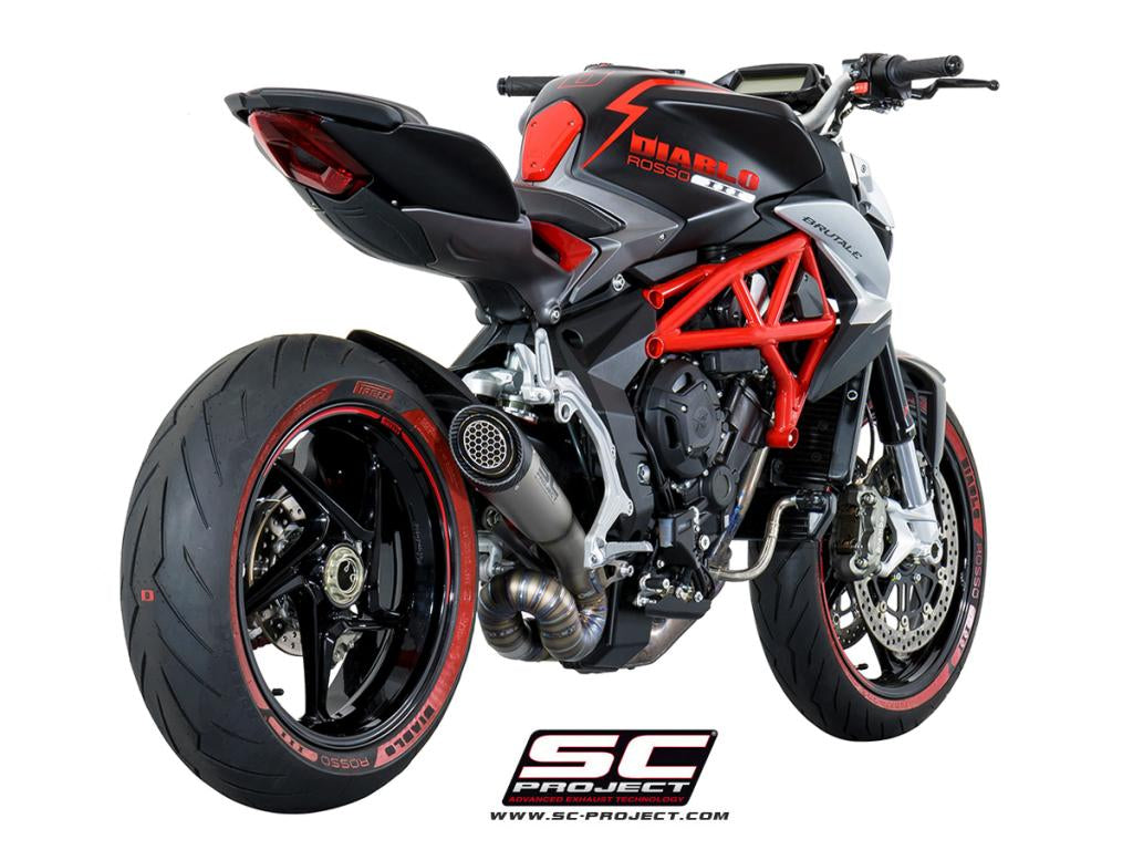 MV AGUSTA RIVALE S1 Muffler, Titanium, with Carbon fibre end cap