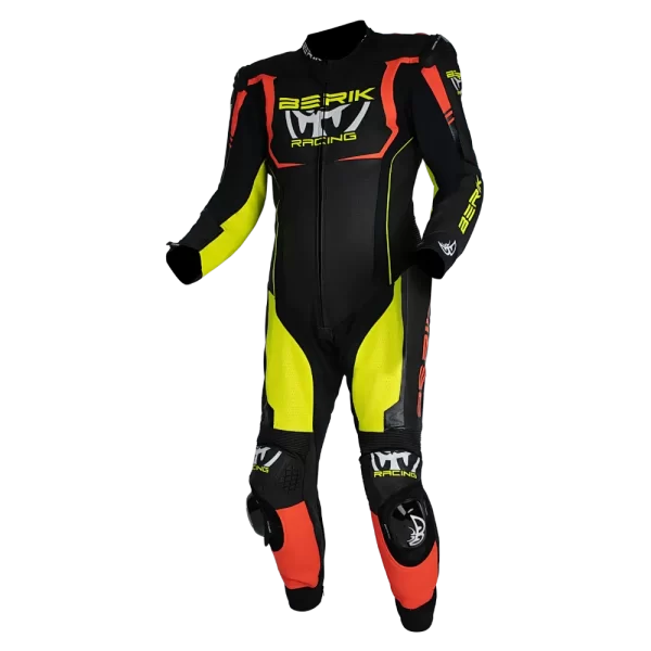 BERIK MUGELLO (BLACK / HI-VIZ / RED) 1 PIECE LEATHER RACING SUIT