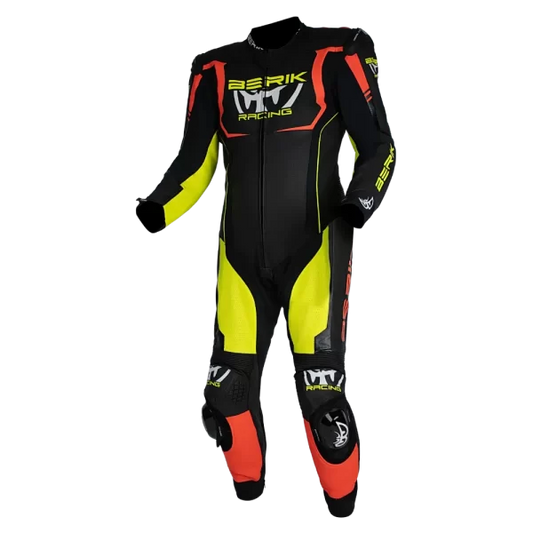 BERIK MUGELLO (BLACK / HI-VIZ / RED) 1 PIECE LEATHER RACING SUIT