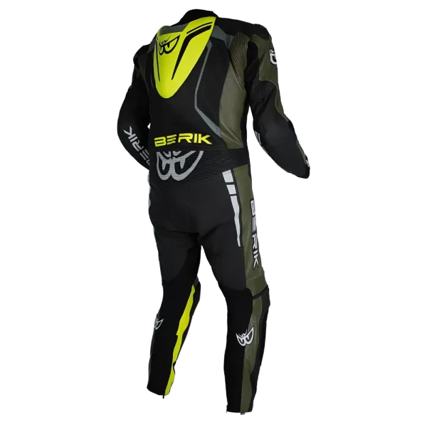 BERIK SICILY (BLACK / ARMY / HI-VIZ) 1 PIECE LEATHER RACING SUIT