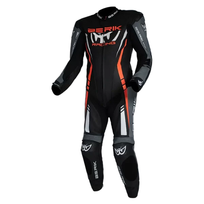 BERIK SICILY (BLACK / GREY / RED) 1 PIECE LEATHER RACING SUIT